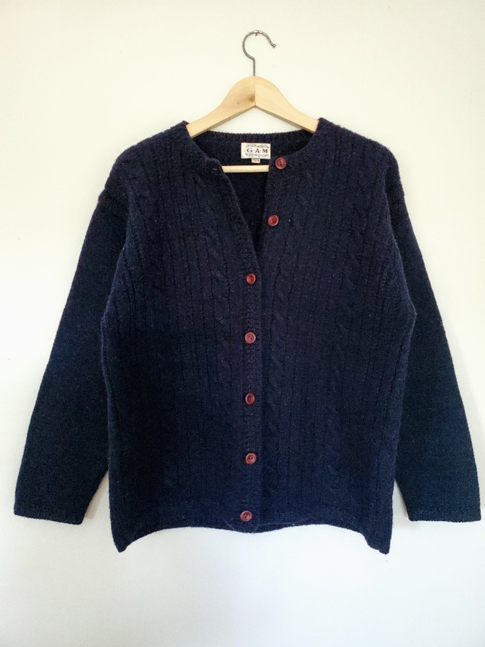 Vintage G.A.M 100% Wool cardigan
